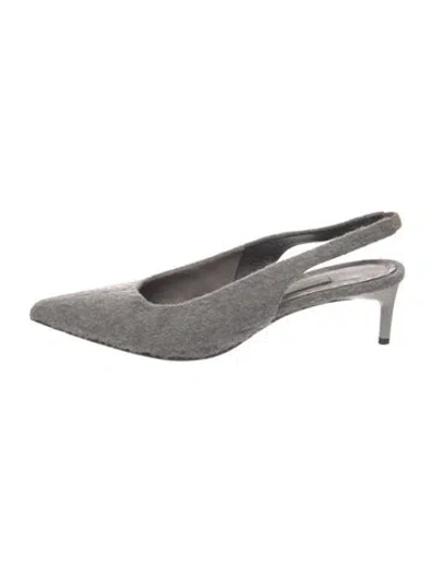 Pre-owned Max Mara Slingback Pumps In Grey