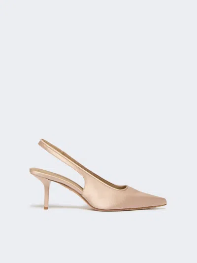 Max Mara Slingbacks En Satin De Viscose Et Soie In Pink