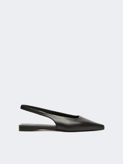 Max Mara Slingbacks Plats En Nappa In Black
