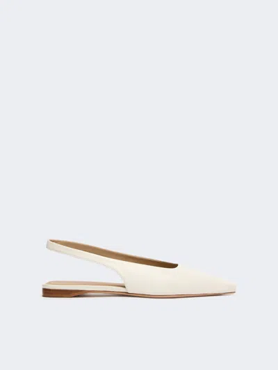 Max Mara Slingbacks Plats En Nappa In White