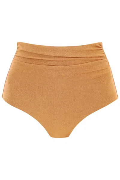 Max Mara Slip Bikini Coulotte In Jersey E Lurex In Brown