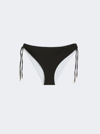 Max Mara Slip De Maillot De Bain Réversible En Jersey Double In Black