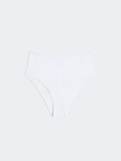 Max Mara Slip De Maillot De Bain Taille Haute En Jersey In White