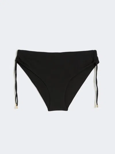 Max Mara Slip De Maillot En Jersey Brillant In Black