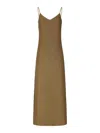 Max Mara Slip Dress In Jacquard Jersey In Green
