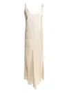 Max Mara Beige Sleeveless Dress With Adjustable Straps In Neutral