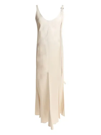 MAX MARA SLIP-DRESS TIE-DETAIL ASYMMETRIC DRESS