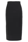 Max Mara Slit-detailed Skirt In Black
