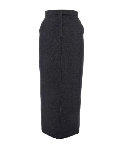 MAX MARA MAX MARA BUTTON DETAILED BACK-SLIT SKIRT
