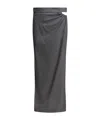 Max Mara Navona Wool Maxi Skirt In Black