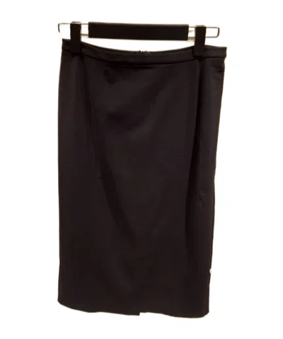 Max Mara Slit Skirt In Black