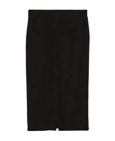 Max Mara Slit Skirt In Black