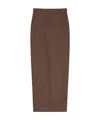Max Mara Maxi Denim Skirt In Brown
