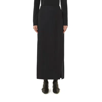 Max Mara Slit Skirt In Black