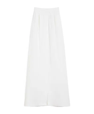 Max Mara Slit Skirt In White
