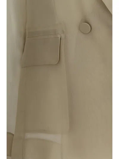 Max Mara Slogan Jacket In Beige