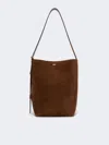 Max Mara Calfskin Shoulder Bag Adjustable Strap In Brown