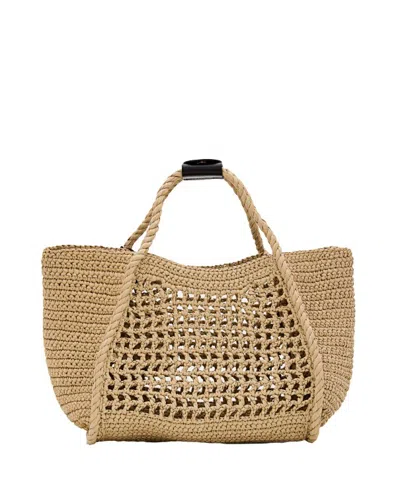 Max Mara Small Basketma Tote Bag In Brown