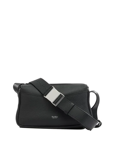Max Mara Small Black Leather Shoulder Bag