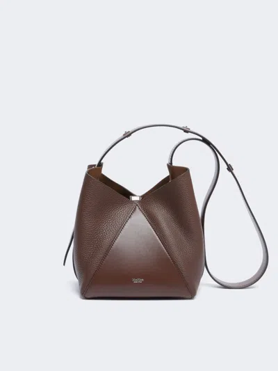 Max Mara Small Bucket Bag In Brown