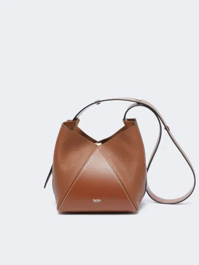 Max Mara Small Bucket Bag In Brown