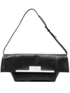 Max Mara Structured Leather Crossbody Bag In Black