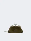 Max Mara Small Cotton Velvet Pasticcino Bag In Brown