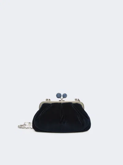 Max Mara Small Cotton Velvet Pasticcino Bag In Midnightblue