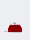 Max Mara Small Cotton Velvet Pasticcino Bag In Red