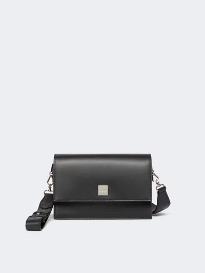 Max Mara Small Crossbody Bag In Leather In Black
