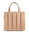 Max Mara Small Leather-cashmere Whitney Top-handle Bag In Beige