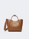 Max Mara Small Leather Marine Bag In Brown