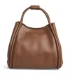 Max Mara Small Leather Marine Top-handle Bag In Brown