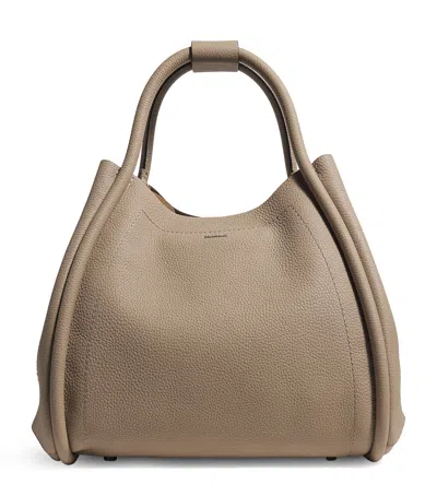 Max Mara Small Leather Marine Top-handle Bag In Green