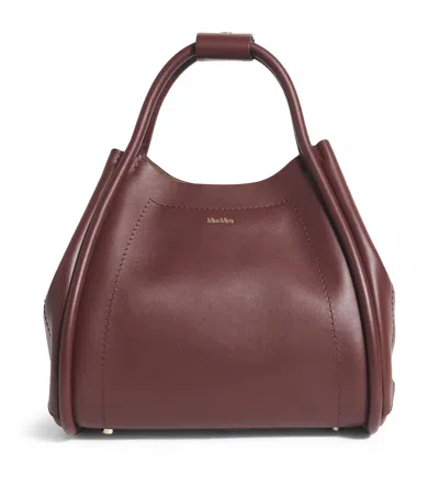 Max Mara Small Leather Marine Top-handle Bag In Red
