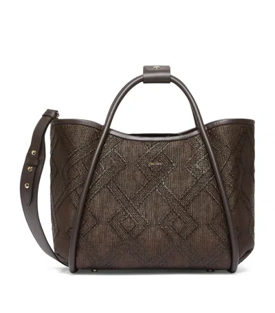 Max Mara Small Leather Marine Top-handle Bag In Brown