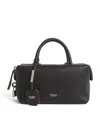 Max Mara Small Shiny Leather Satchel Bag In Black