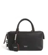 Max Mara Small Shiny Leather Satchel Bag In Black