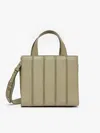 Max Mara Small Leather Whitney Bag In Sage Green