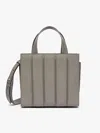 Max Mara Small Leather Whitney Bag In Turtledove Grey