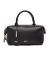 Max Mara Small Shiny Leather Satchel Bag In Black