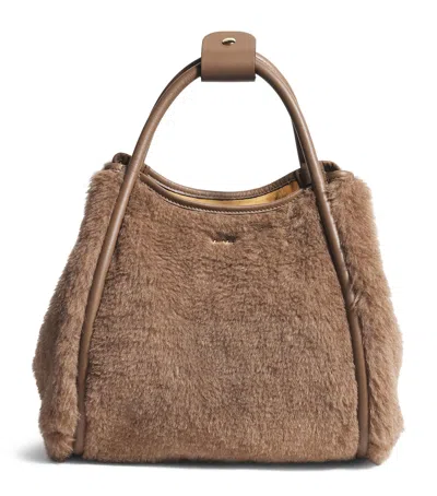 Max Mara Small Marine Top-handle Bag In Brown