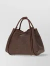 Max Mara Small Marine Tote Bag In Chocolate Fabric