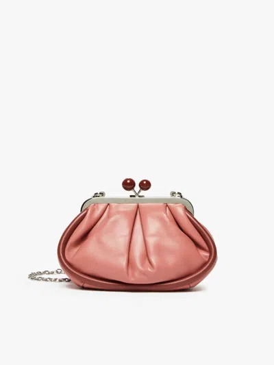 Max Mara Small Nappa Leather Pasticcino Bag In Antique Rose