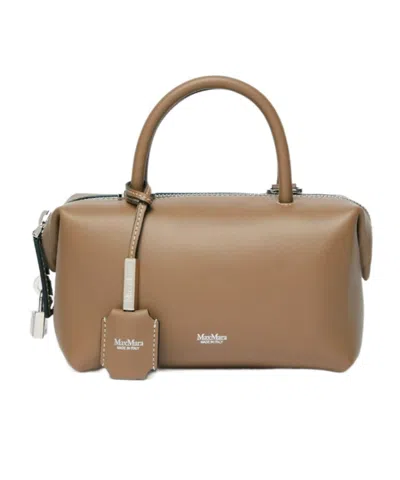 Max Mara Small Natural Leather Bowler Bag
