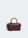 Max Mara Small Natural Leather Bowler Bag In Brown