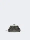 Max Mara Small Pasticcino Bag In Satin With Rhinestones In Black