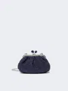 Max Mara Small Raffia-effect Pasticcino Bag In Blue