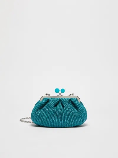 Max Mara Small Raffia-look Pasticcino Bag In Green