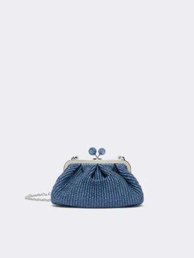 Max Mara Small Raffia-effect Pasticcino Bag In Purple